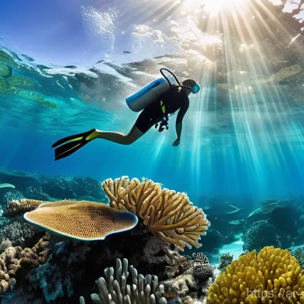 몰디브 디지털 카메라 사용법 - **Underwater Exploration in the Maldives:** A serene underwater scene in the crystal-clear turquoise...