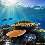 Home 23 몰디브 다이빙 포인트 - A vibrant underwater scene in the Maldives featuring diverse coral reefs teeming with colorful tropi...